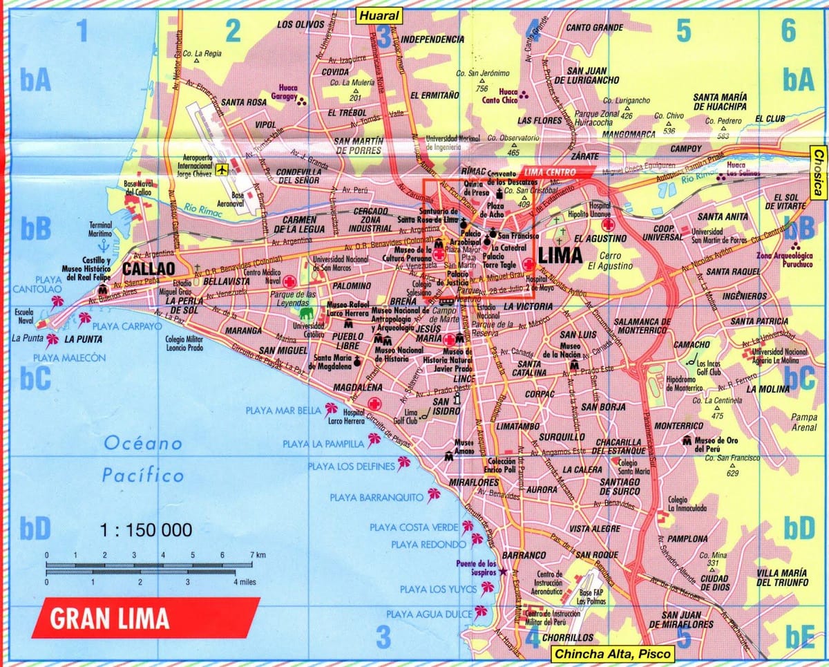 Peta dari Lima obyek wisata