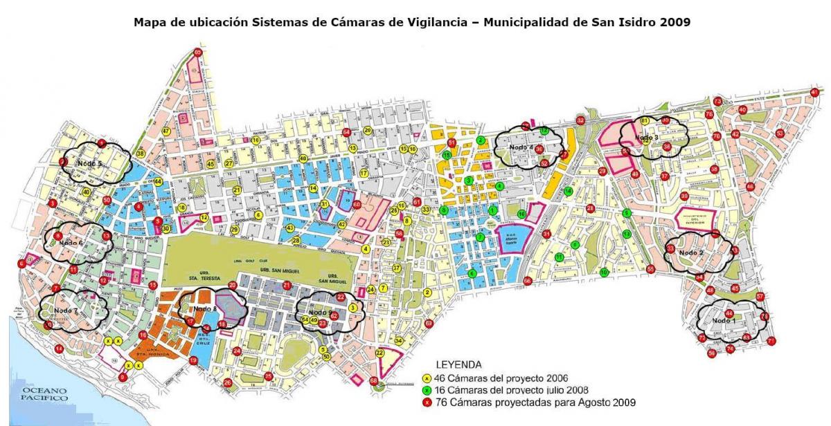 Peta dari san isidro Lima