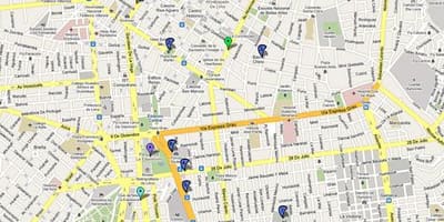 Lima peru peta rute bus