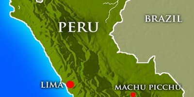 Peta yang menunjukkan peru