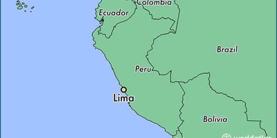 Lima peru pada peta dunia